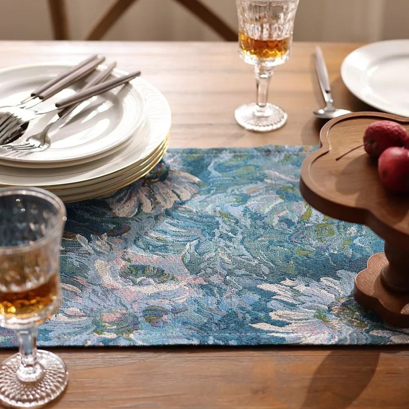 Bluejw High Quality Floral Table Runner Jacquard Monet Gardens Tablecloths and Table Runners for Parties - Image 5